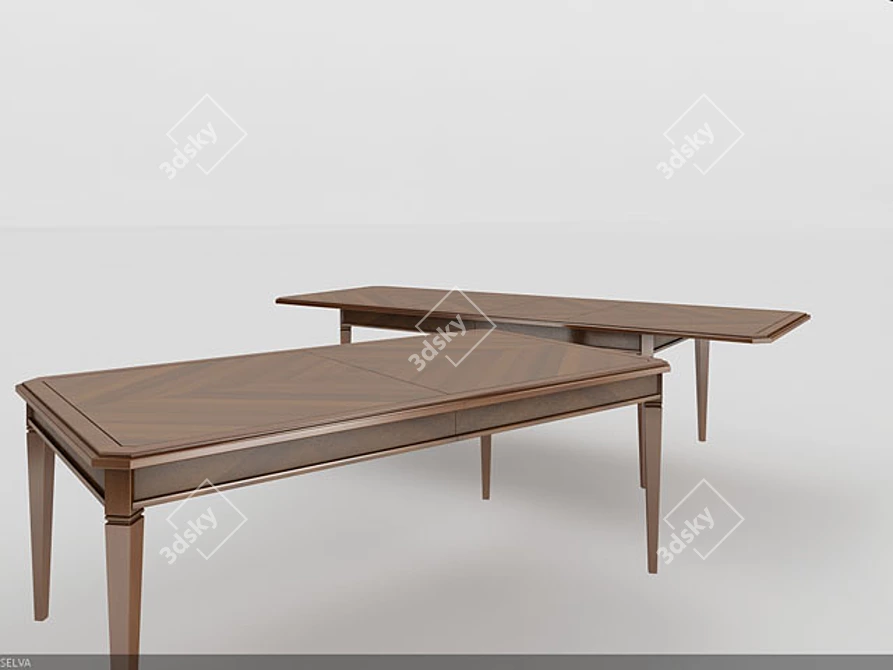 Rectangular Dining Table 3D model image 1