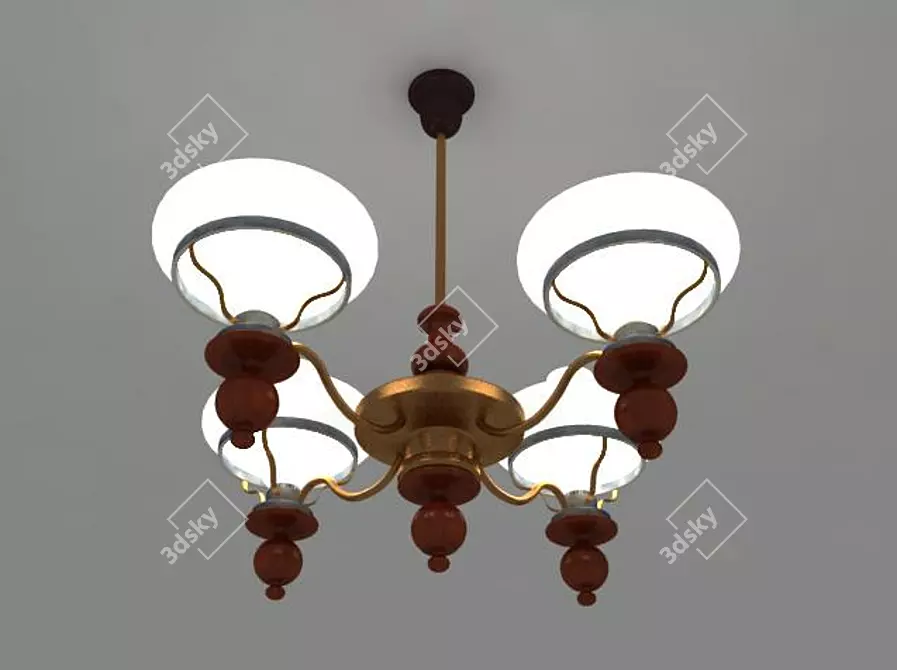 Classic Crystal Chandelier 3D model image 1