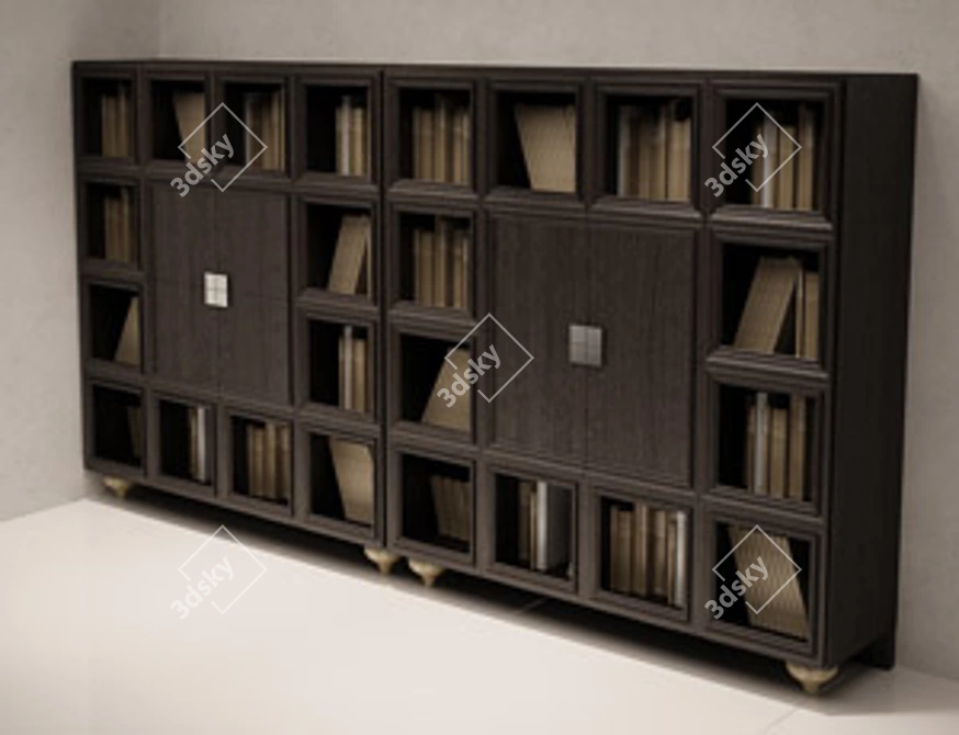 Elegant Bookcase: Organize Your Collection 3D model image 1