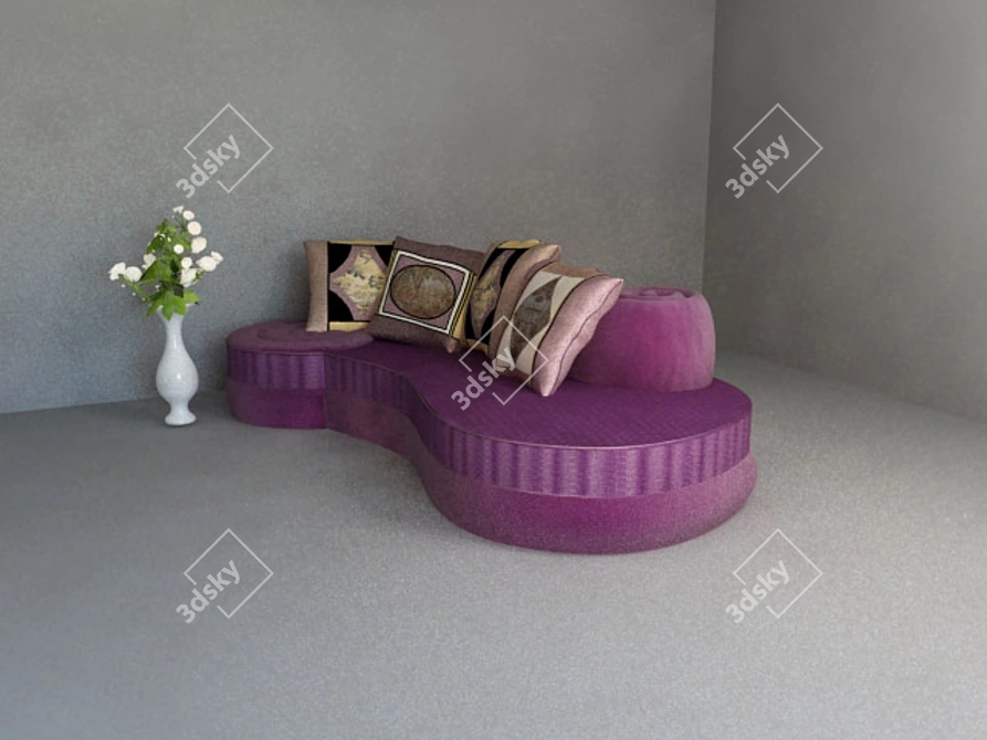 Cozy Snail Sofa 3D model image 1