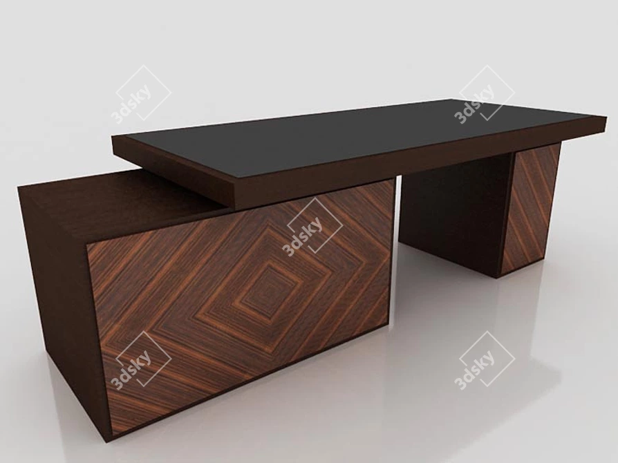 Catalog-Inspired Office Table with Diverse Textures 3D model image 1