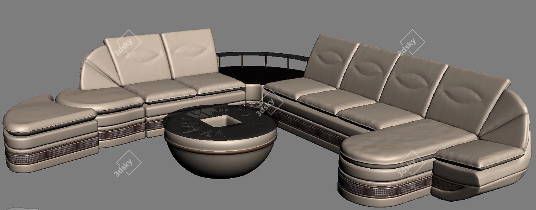 Olimpic Large Room Sofa 3D model image 1