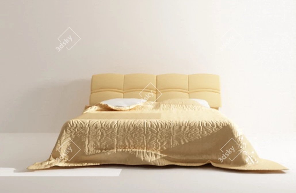 Cozy Dreams Upholstered Bed 3D model image 1