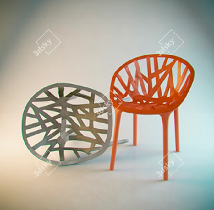 Title: Vitra Vegetal Algae-Inspired Chairs 3D model image 1