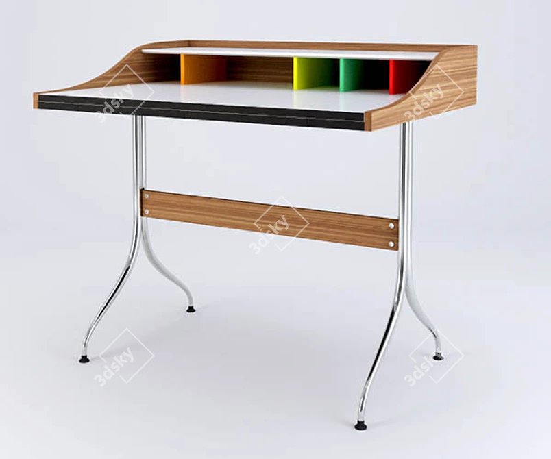 Minimalist Vitra Desk 3D model image 1