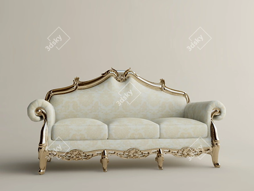 Classic Comfort Sofa 3D model image 1