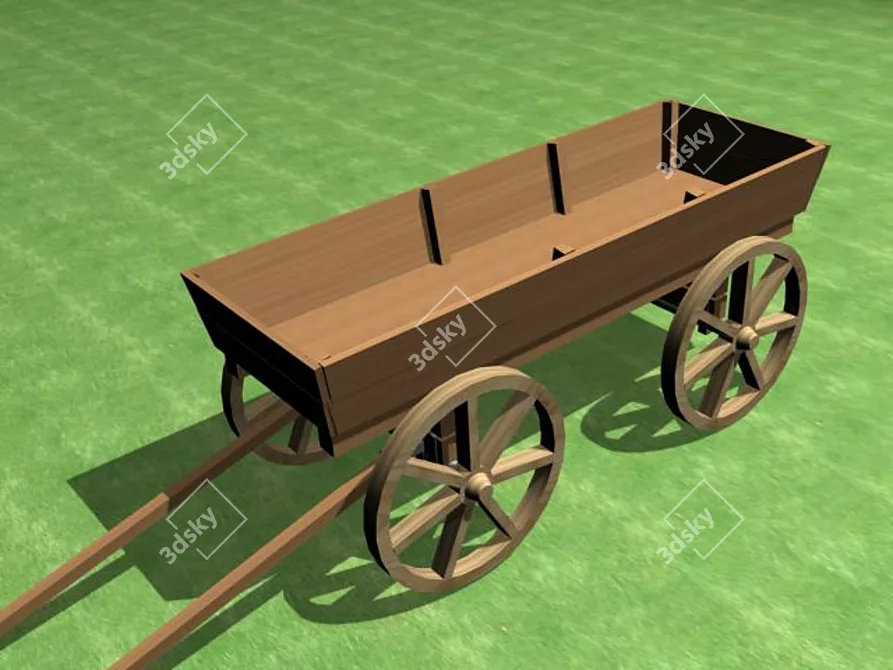 Sleek Carriage Model 3D model image 1