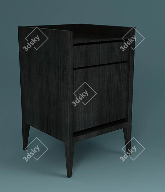 Title: Minimalist Entryway Nightstand 3D model image 1