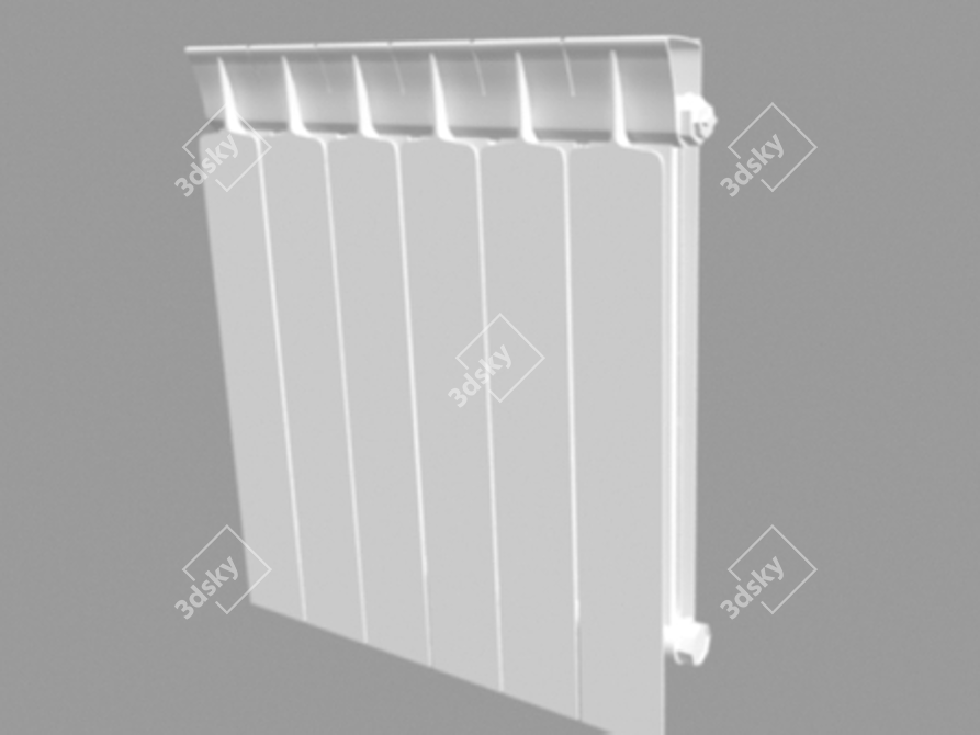 Sleek Textureless Radiator 3D model image 1