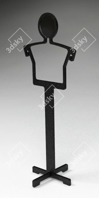 Title: Human Form Clothes Hanger 3D model image 1