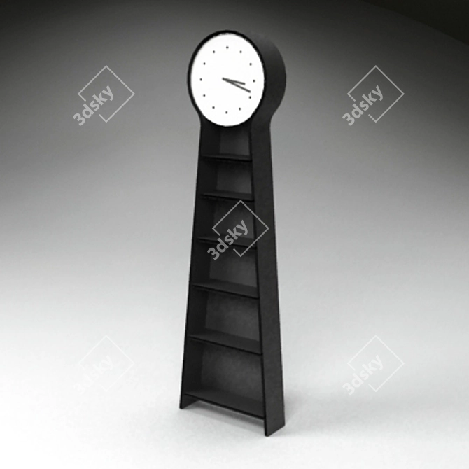 Modern minimalistic floor clock 3D model image 1