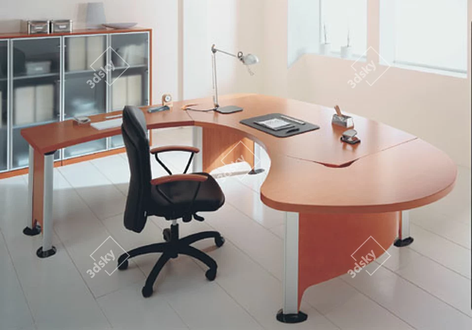 Executive Fire Office Table 3D model image 1