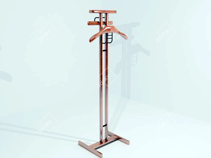  Wooden Shoulder Hanger 3D model image 1