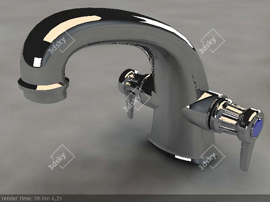 Sleek Tap Mixer 3D model image 1