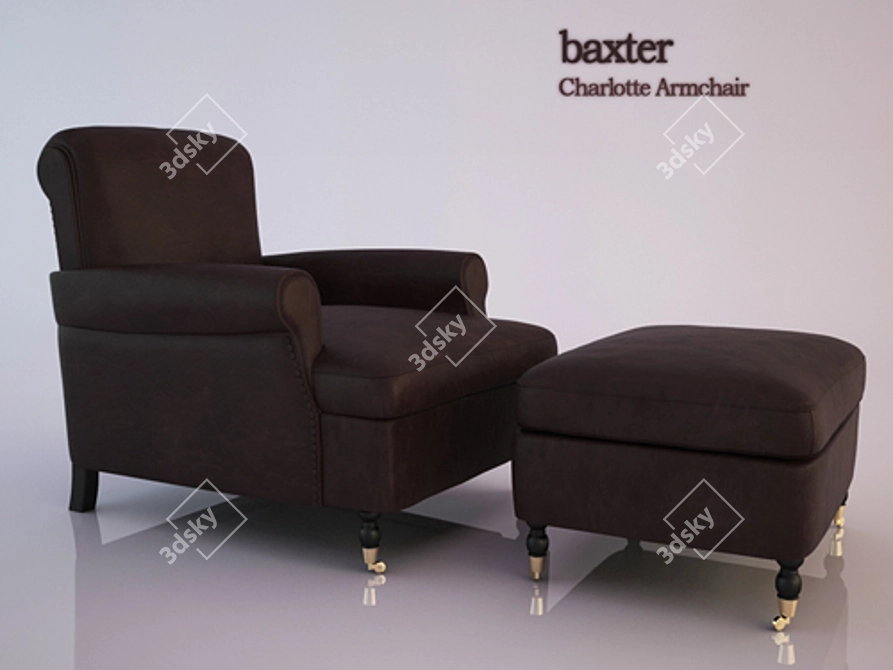 Baxter Charlotte Accent Chair 3D model image 1