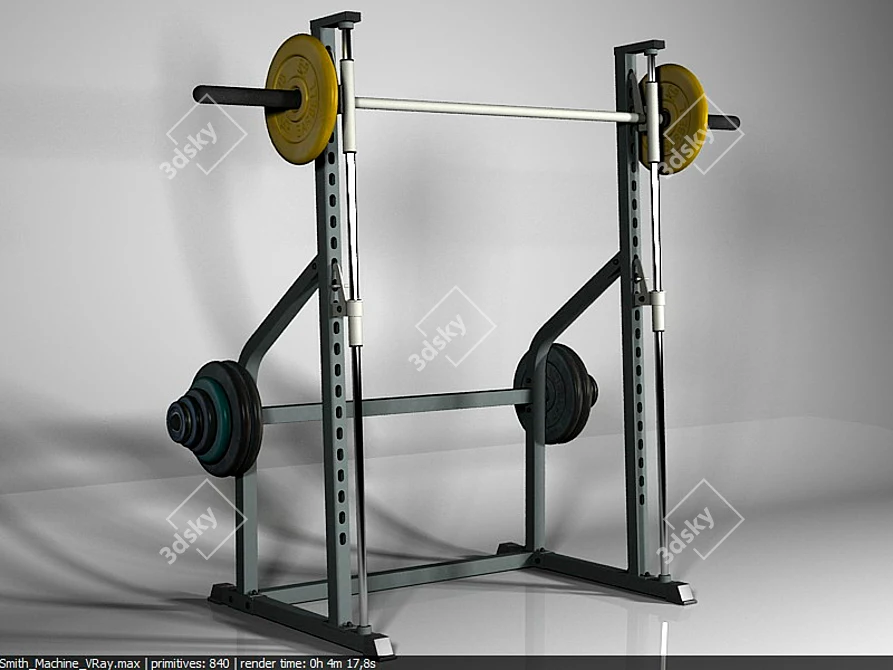 HouseFit HG-2010 Smith Machine Simulator 3D model image 1