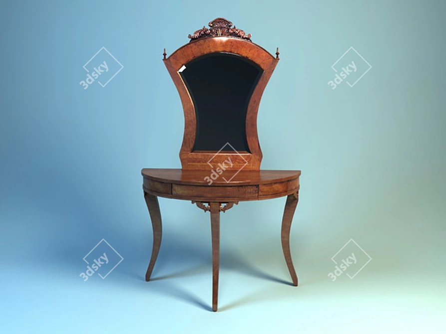  Classic Table and Mirror 3D model image 1