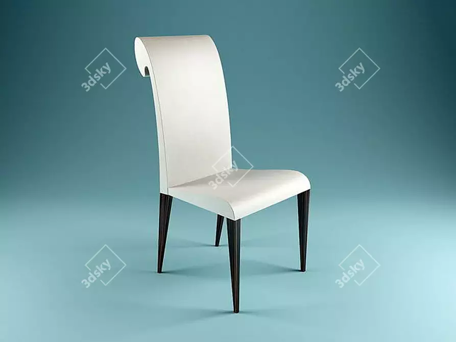 Elegant Treccani Chair: Timeless Comfort 3D model image 1