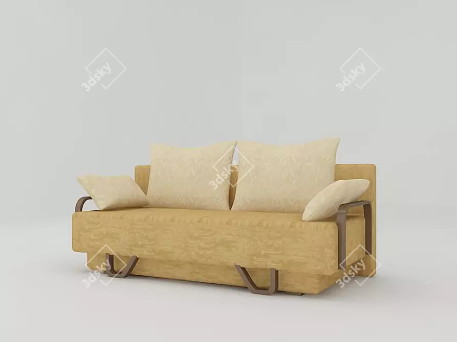 Louisa 01 Sofa - 3DS Max9 Model 3D model image 1