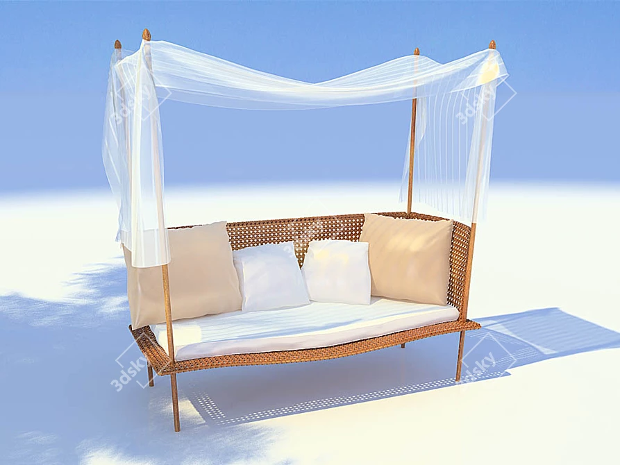 Outdoor Lounge Sofa 3D model image 1