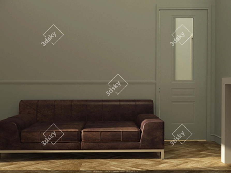 Sleek and Stylish Kramfors Sofa 3D model image 1