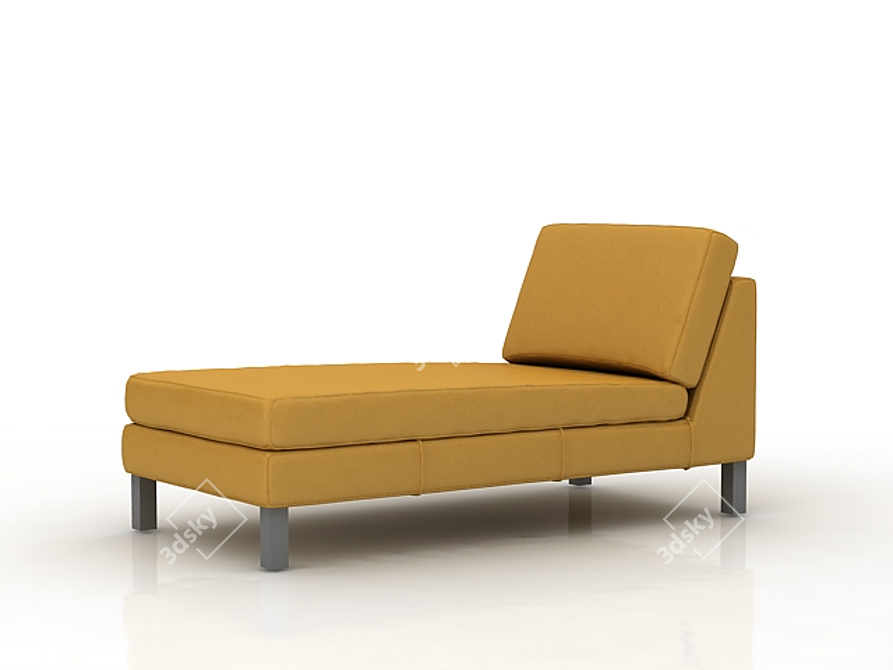 Cozetka - Designer Sofa with Light Brown Cover 3D model image 1