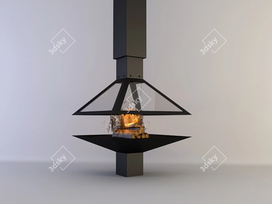 CozyFire Portable Fireplace 3D model image 1