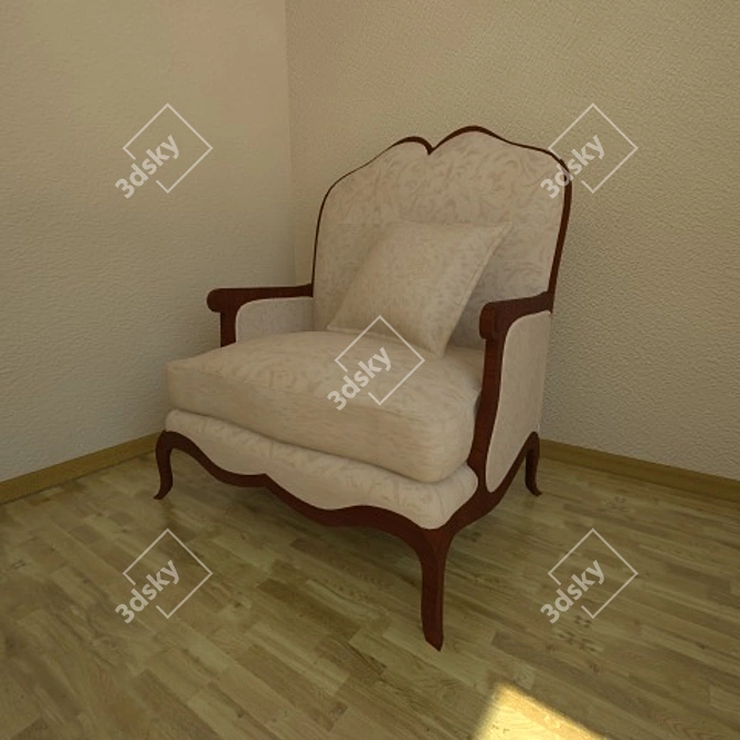 Italian Factory Chair: Textured Elegance 3D model image 1