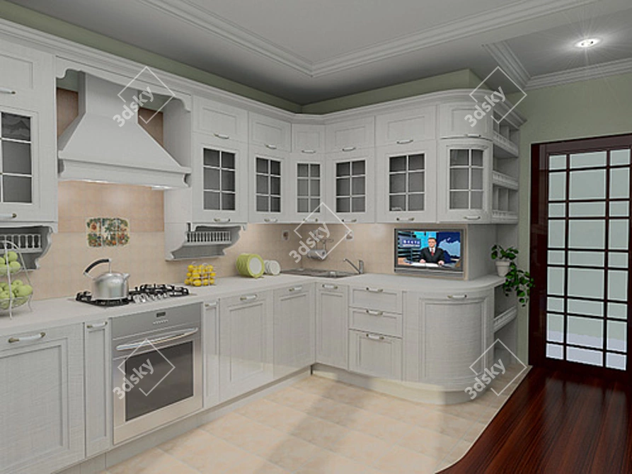 Classic Kitchen 3D model image 1
