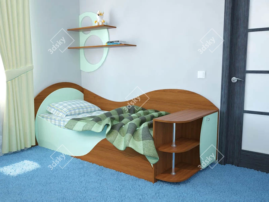 Cozy Dreams: Baby Bed 3D model image 1