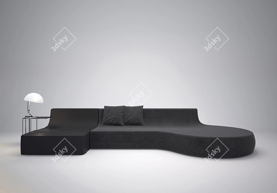 Modern Living Room Furniture Set 3D model image 1