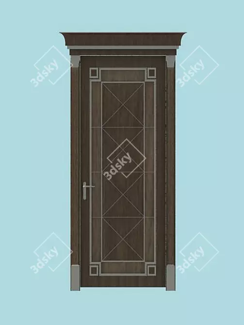 Elegance in Dark Wood 3D model image 1