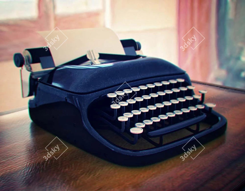 Vintage Typewriter - Classic Writing Machine 3D model image 1