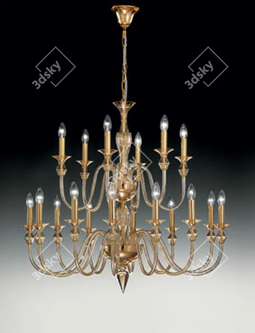 Elegant deMajo Chandelier: Classic or Contemporary 3D model image 1