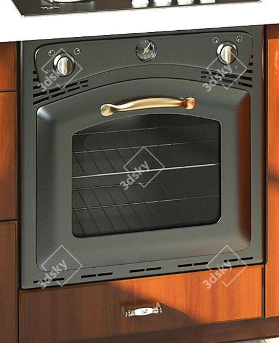 Built-in Oven: Space-saving and Stylish 3D model image 1