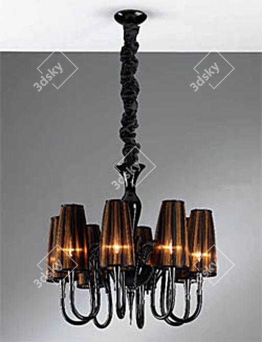 Carlesso Honey Chandelier: Elegant and Glamorous 3D model image 1