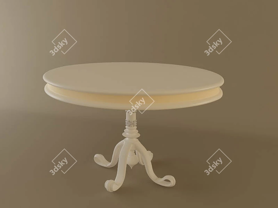 Title: Sleek Dining Table Set 3D model image 1