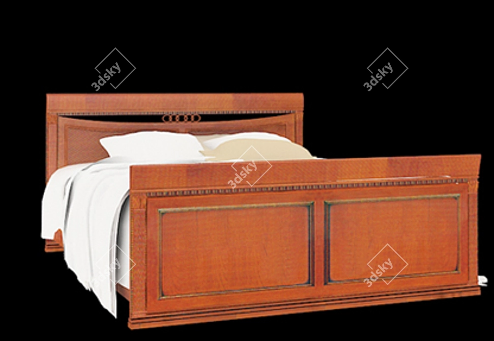 Italian Elegance: Rialto Bed 3D model image 1