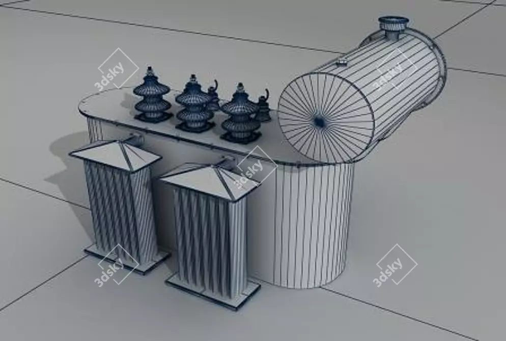 High Voltage Transformer for Homes 3D model image 1