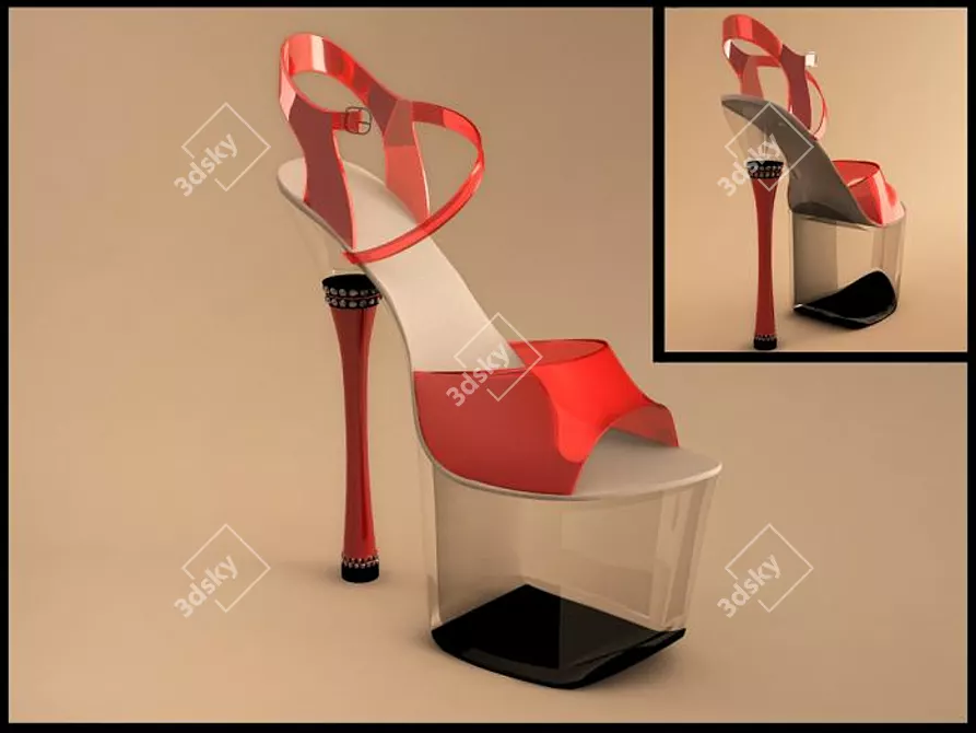 Glam Slipper: Indulge in Luxury 3D model image 1