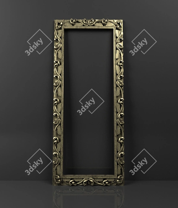 Carved Frame: Elegant Texture, 70cm x 170cm 3D model image 1