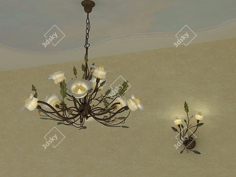 Elegant Lighting Set: PUNGITOPO 3D model image 1