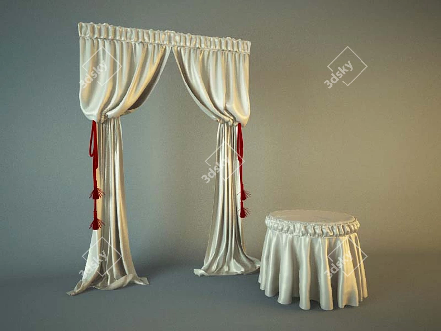 Title: Elegant Drapes by NeBo 3D model image 1