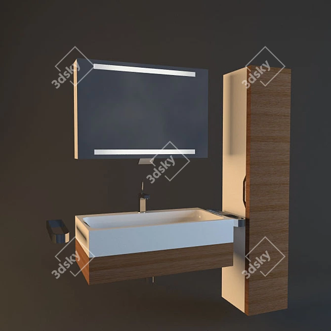 Luxury Keuco Bathroom Set 3D model image 1