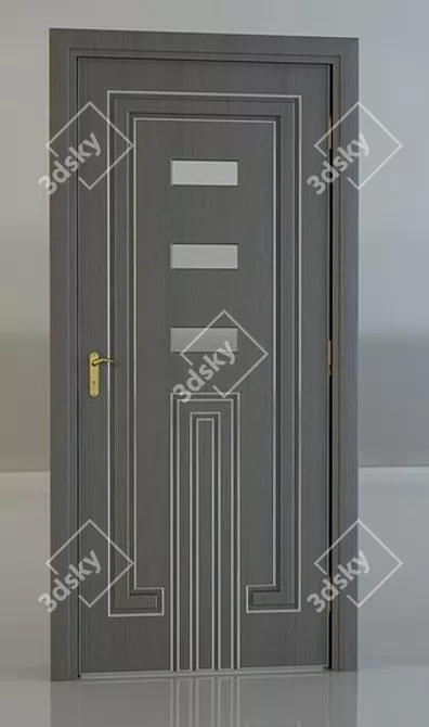 Modern Steel Door - door_03 3D model image 1