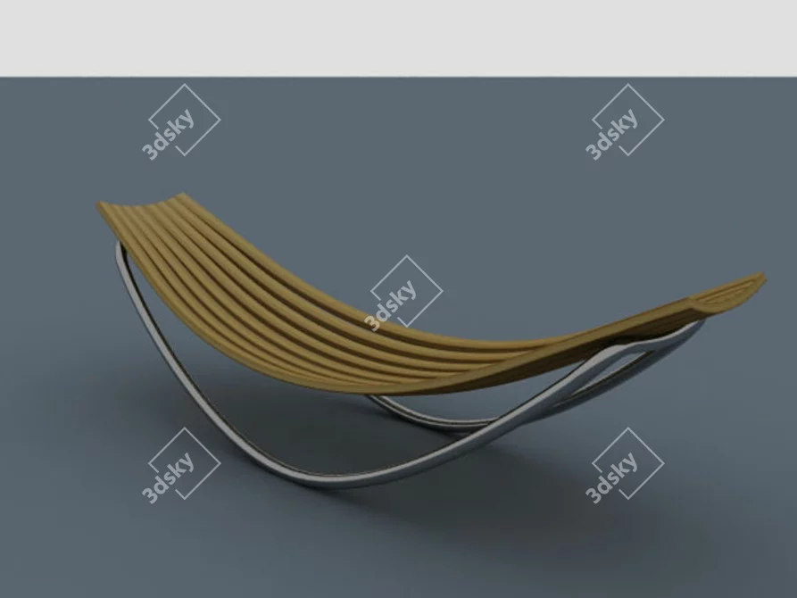 Title: Elegant Ergonomic Chaise 3D model image 1