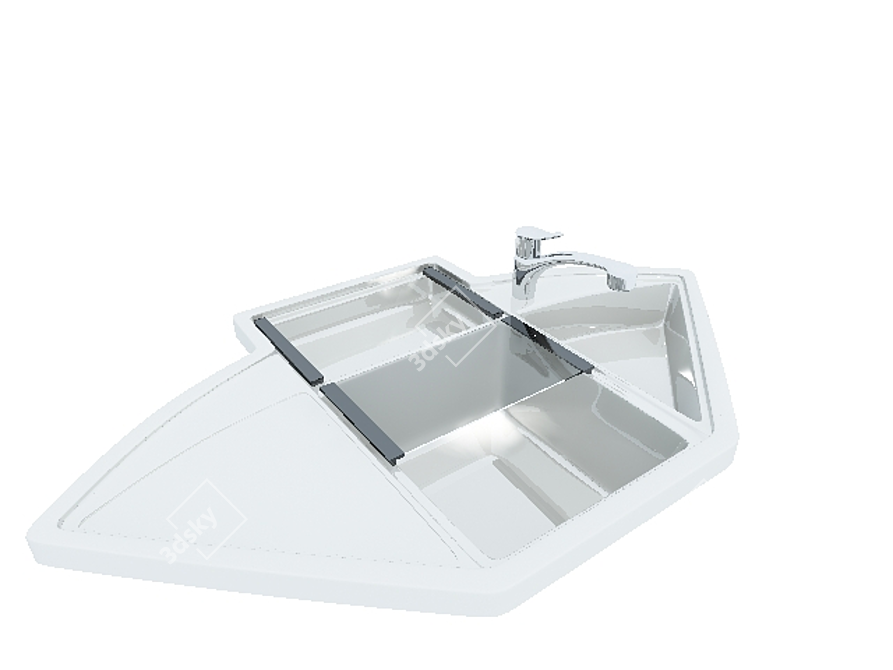 Minimalist Wash Basin 3D model image 1