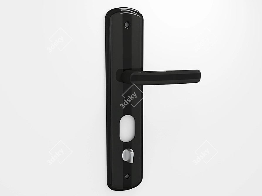 Versatile Textured Mortise Lock 3D model image 1