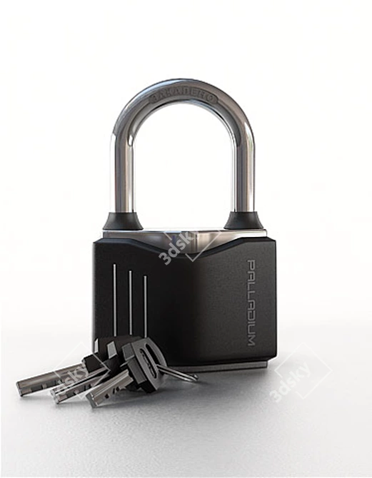 SecureLock - Heavy Duty Padlock 3D model image 1