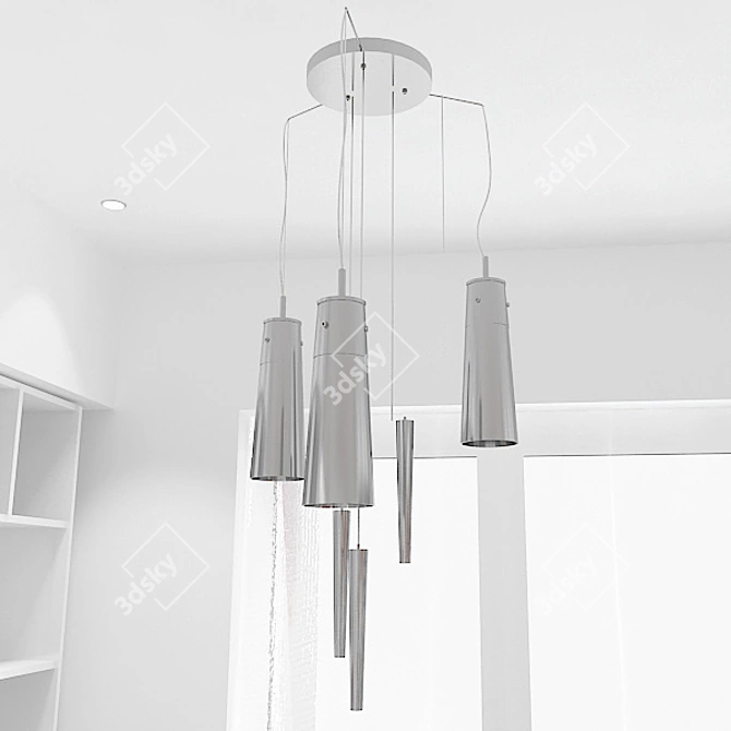 Title: Italian Design Cromostilo Chandelier 3D model image 1